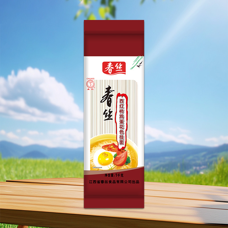 春丝牌1kg西红柿鸡蛋花色挂面